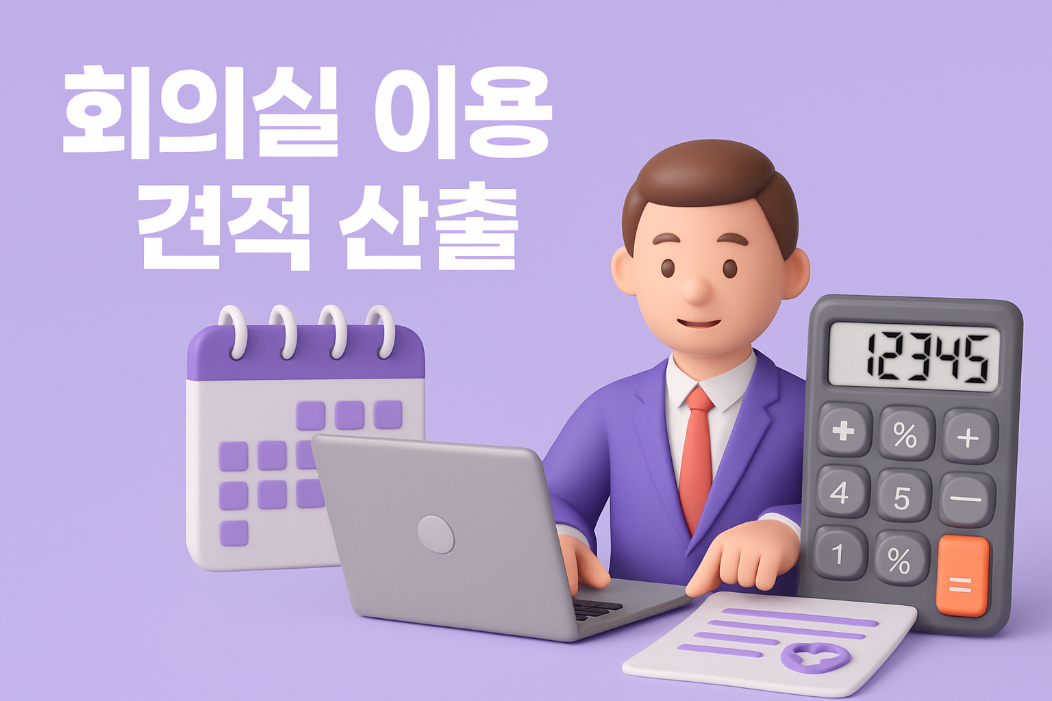 회의실 이용 견적 산출